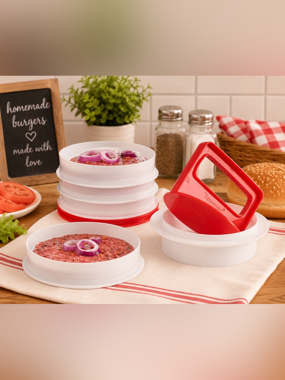 NEW HAMBURGER PRESS & KEEPERS SET